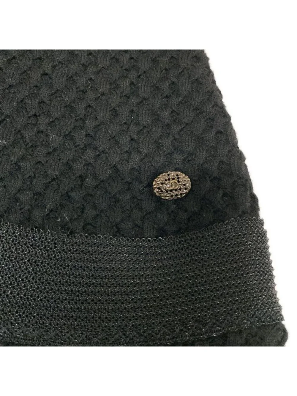 Chanel Dress S Black Sleeveless Wool